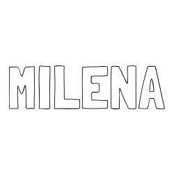 Online izdelana pobarvanka - Pobarvanka imena MILENA