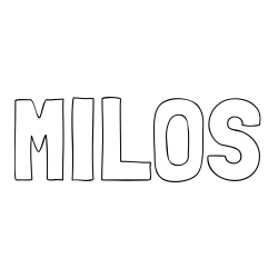 Online izdelana pobarvanka - Pobarvanka imena MILOŠ