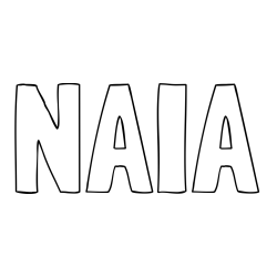Online izdelana pobarvanka - Pobarvanka imena NAIA