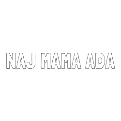 Online izdelana pobarvanka - Pobarvanka imena NAJ MAMA ADA
