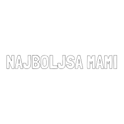 Online izdelana pobarvanka - Pobarvanka imena NAJBOLJŠA MAMI