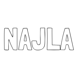 Online izdelana pobarvanka - Pobarvanka imena NAJLA