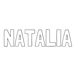 Online izdelana pobarvanka - Pobarvanka imena NATALIA
