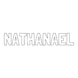 Online izdelana pobarvanka - Pobarvanka imena NATHANAEL