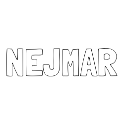 Online izdelana pobarvanka - Pobarvanka imena NEJMAR
