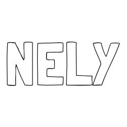 Online izdelana pobarvanka - Pobarvanka imena NELY