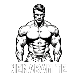 Online izdelana pobarvanka - Pobarvanka imena NEMARAM TE in pobarvanka bodybuilder-ja
