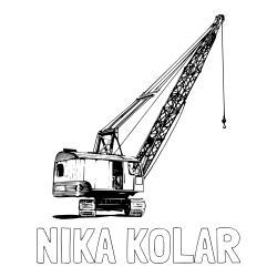 Online izdelana pobarvanka - Pobarvanka imena NIKA KOLAR in pobarvanka žerjava