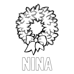 Pobarvanka imena NINA