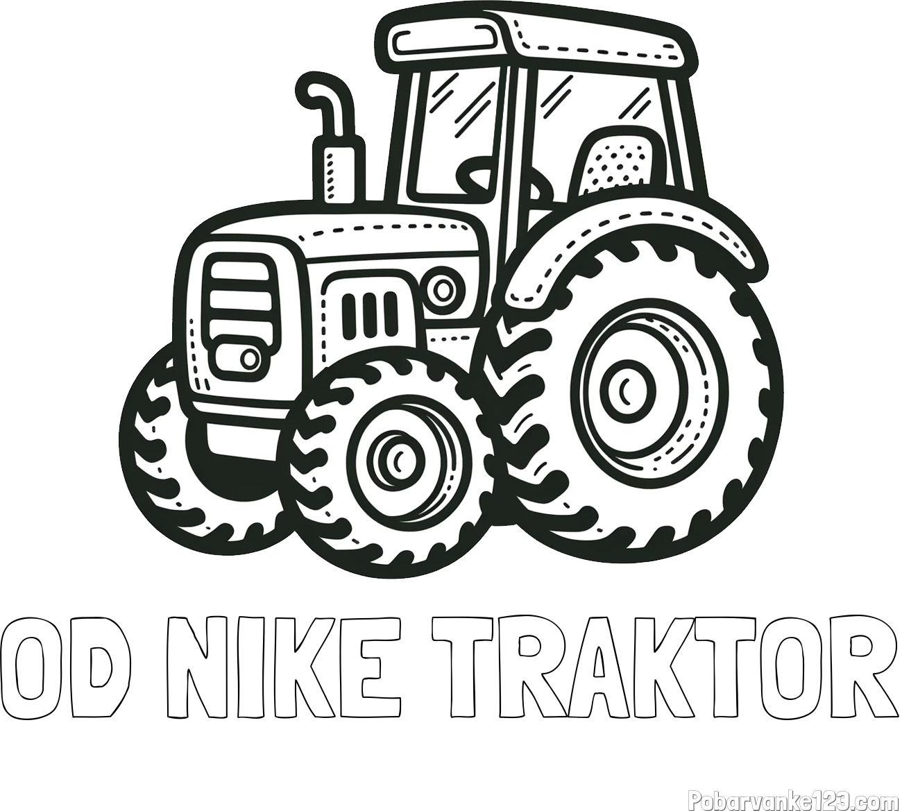 Pobarvanka imena OD NIKE TRAKTOR in pobarvanka čudovitega traktorja