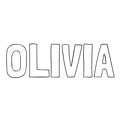 Pobarvanka imena OLIVIA