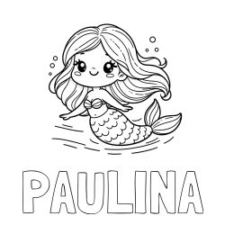 Pobarvanka imena PAULINA
