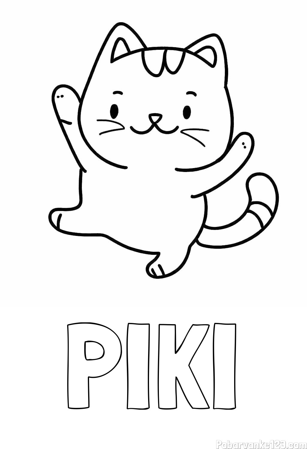 Lepa pobarvanka imena Piki