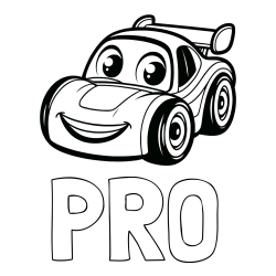 Online izdelana pobarvanka - Pobarvanka imena PRO in pobarvanka otroškega avtomobila