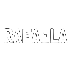 Online izdelana pobarvanka - Pobarvanka imena RAFAELA