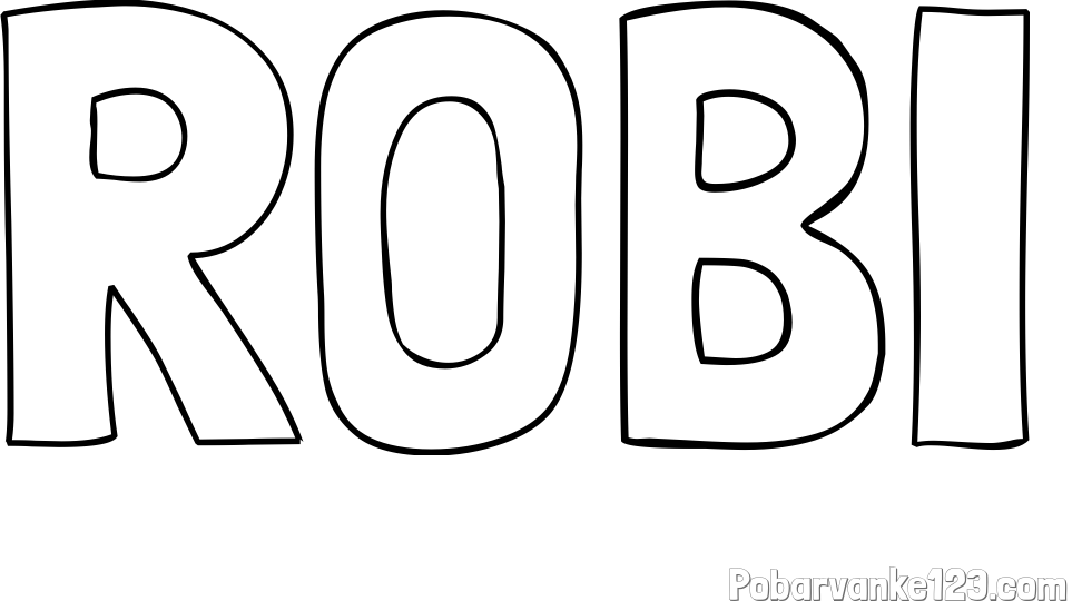 Pobarvanka imena ROBI