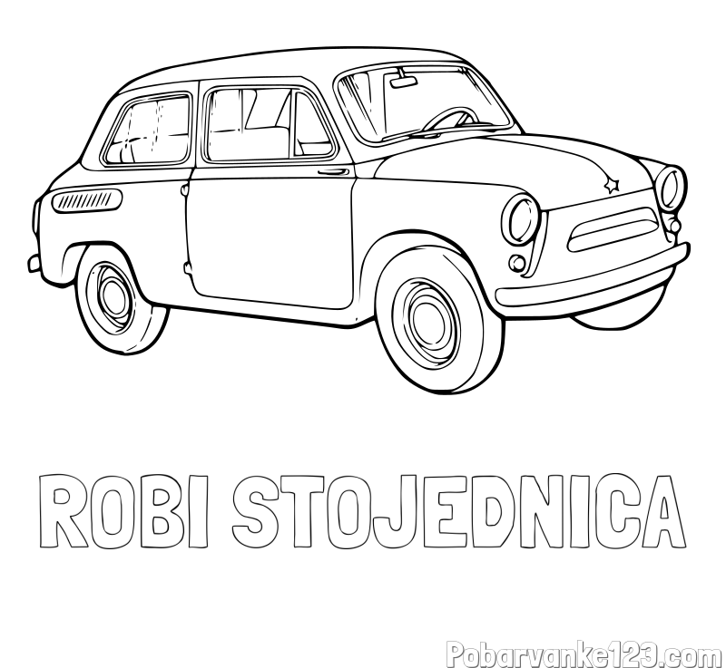 Pobarvanka imena ROBI STOJEDNICA in pobarvanka fička