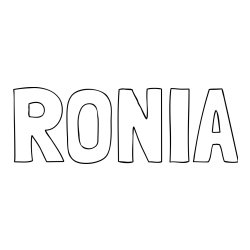 Online izdelana pobarvanka - Pobarvanka imena RONIA