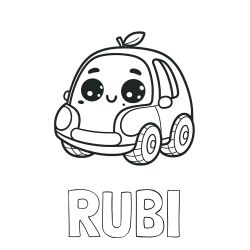 Pobarvanka imena RUBI