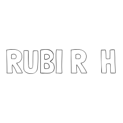 Online izdelana pobarvanka - Pobarvanka imena RUBI R  H