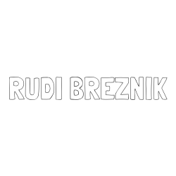 Online izdelana pobarvanka - Pobarvanka imena RUDI BREZNIK