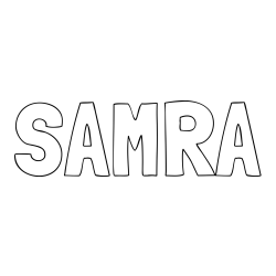 Online izdelana pobarvanka - Pobarvanka imena SAMRA