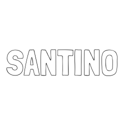 Online izdelana pobarvanka - Pobarvanka imena SANTINO
