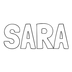 Pobarvanka imena SARA