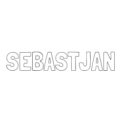 Online izdelana pobarvanka - Pobarvanka imena SEBASTJAN
