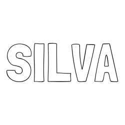 Online izdelana pobarvanka - Pobarvanka imena SILVA