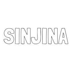 Online izdelana pobarvanka - Pobarvanka imena SINJINA