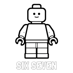 Online izdelana pobarvanka - Pobarvanka imena SIX SEVEN in pobarvanka LEGO figurice fanta