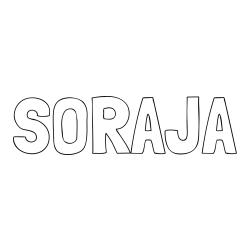 Online izdelana pobarvanka - Pobarvanka imena SORAJA