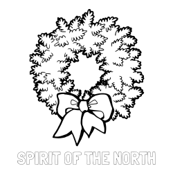 Online izdelana pobarvanka - Pobarvanka imena SPIRIT OF THE NORTH in adventni venček