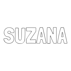 Online izdelana pobarvanka - Pobarvanka imena SUZANA