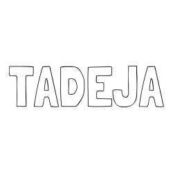 Online izdelana pobarvanka - Pobarvanka imena TADEJA