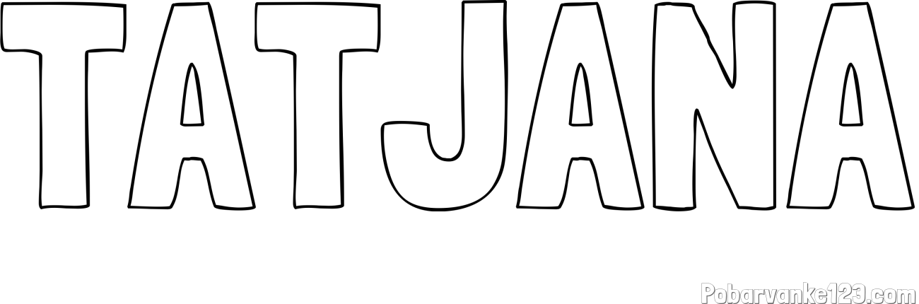 Pobarvanka imena TATJANA