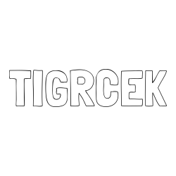 Online izdelana pobarvanka - Pobarvanka imena TIGRČEK