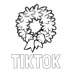 Online izdelana pobarvanka - Pobarvanka imena TIKTOK in adventni venček