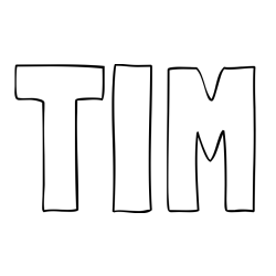 Pobarvanka imena TIM