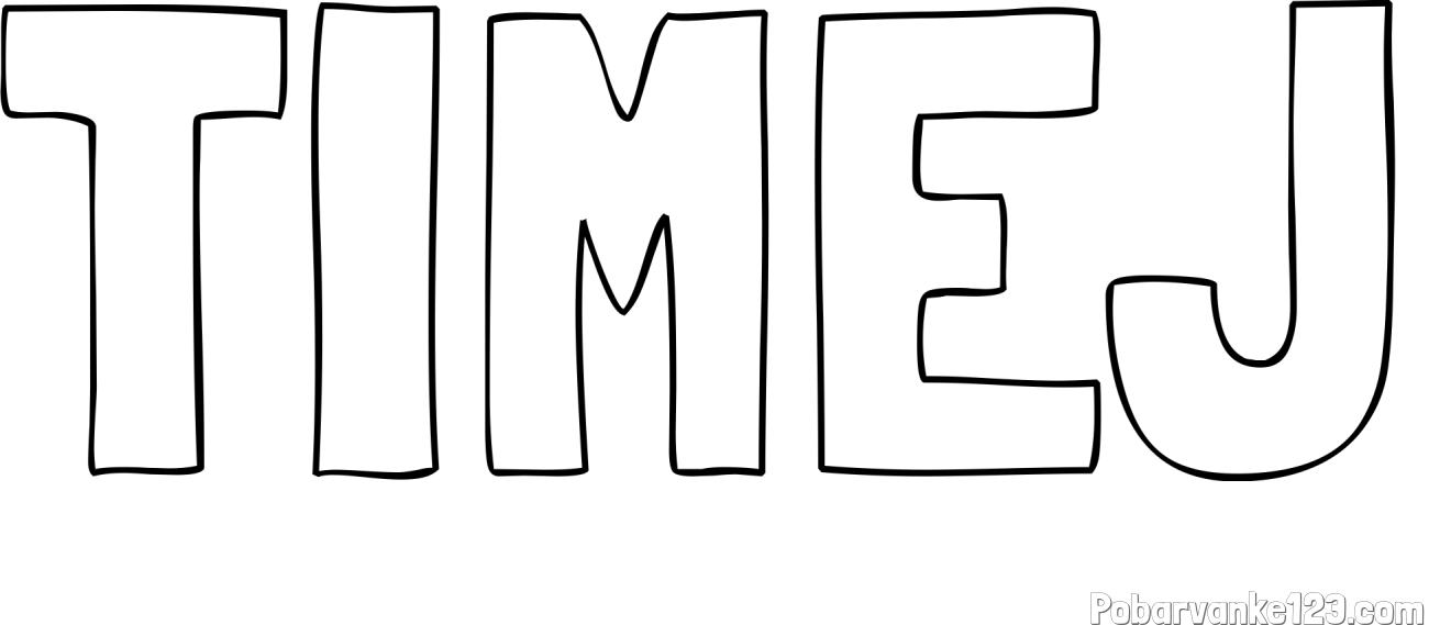 Pobarvanka imena TIMEJ