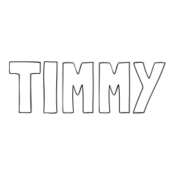 Online izdelana pobarvanka - Pobarvanka imena TIMMY