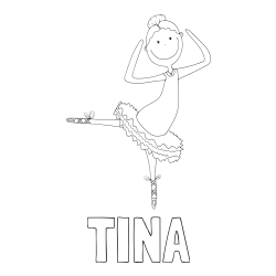 Pobarvanka imena TINA
