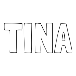 Pobarvanka imena TINA