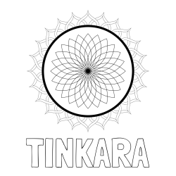 Online izdelana pobarvanka - Pobarvanka imena TINKARA in pobarvanka mandale 2