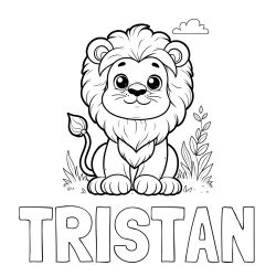 Pobarvanka imena TRISTAN