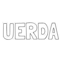 Online izdelana pobarvanka - Pobarvanka imena UERDA