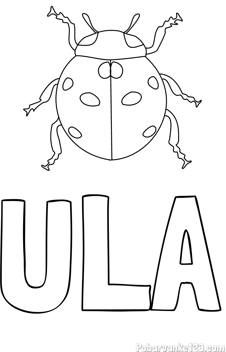 Pobarvanka imena ULA in pobarvanka pikapolonice