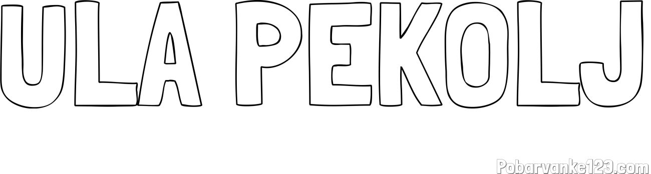 Pobarvanka imena ULA PEKOLJ