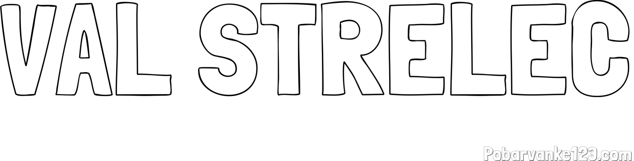 Pobarvanka imena VAL STRELEC